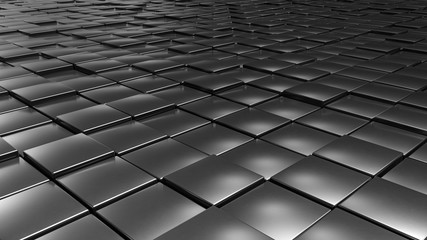Abstract 3d objects pattern background cubes and hexagons, 3d Rendering