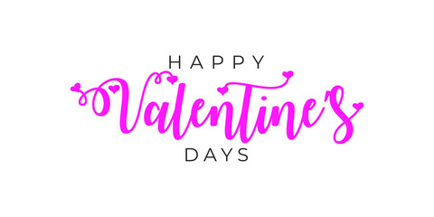 happy valentine's days lettering