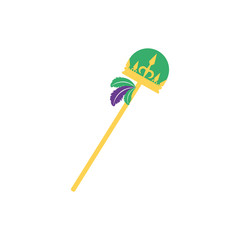 Isolated mardi gras scepter vector design