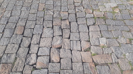 old cobblestone pavement