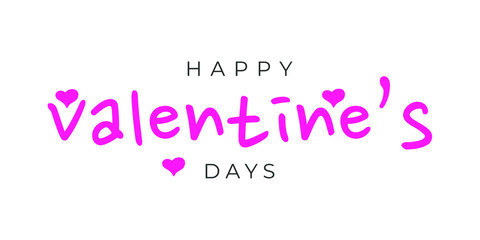 happy valentine's days lettering