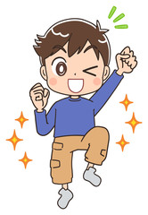 男の子 子ども イラスト キッズ 小学生