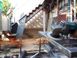 man working in factory