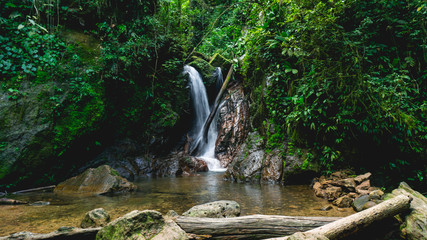 Tiny and wonderful cascade in the forest in Panacam Honduras