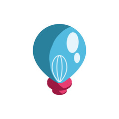 Isolated electric light bulb vector design