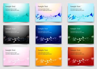 Fototapeta premium カラフルポリゴンベクターフレーム背景素材