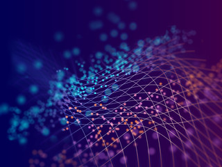 青色のデジタルサイバーイメージ背景 Wall Mural Wallpaper Murals Rrice