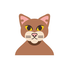 Cute brown cat cartoon vector design