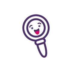 Kawaii lupe cartoon vector design