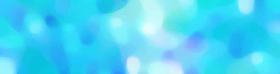 soft unfocused horizontal background graphic with deep sky blue, turquoise and pale turquoise colors space for text or image - obrazy, fototapety, plakaty