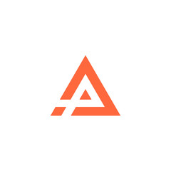 AP initial triangle logo design