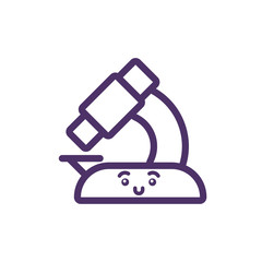 Kawaii microscope cartoon vector design