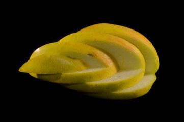 apple isolated on black background