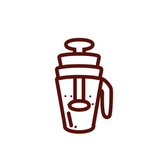 Isolated coffee mug with mixer vector design