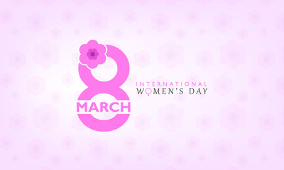 8 March. Happy women's day design background. Vector illustration