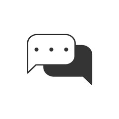 chat bubbles icon vector solid grey