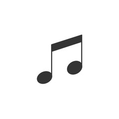 music note icon vector solid grey