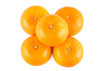 group of orange on white background fruit agriculture food isolated