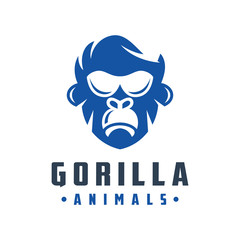 gorilla head logo design