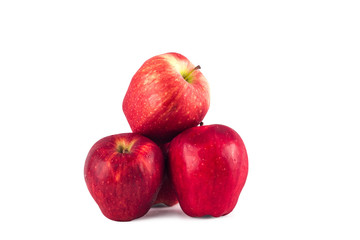 red apples  fruit on white background fruit agriculture food isolated