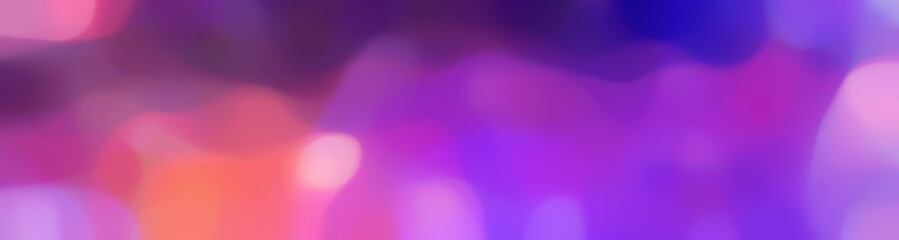 blurred bokeh horizontal background bokeh graphic with dark orchid, indigo and pastel violet colors and free text space