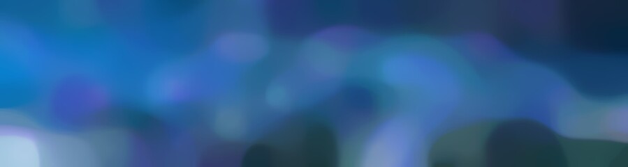 blurred bokeh horizontal background texture with teal blue, dark slate gray and light pastel purple colors space for text or image