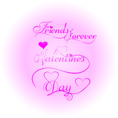 Vector Friends Forever Valentines Day.