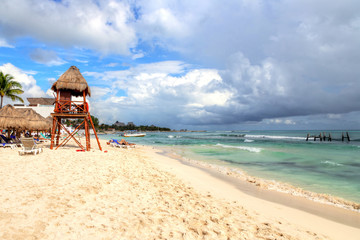 Tropical Beaches of Riviera Maya near Cancun, Mexico.