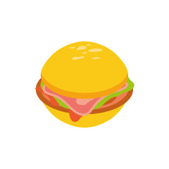 Isolated hamburger food vector design