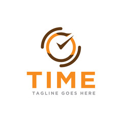 Time logo icon vector. Time logo template. Simple design and trend style design.