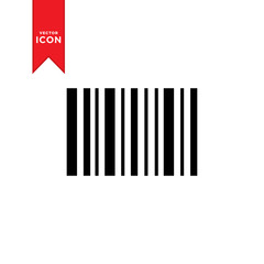 Barcode icon vector. Barcode simple design icon.