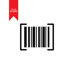 Barcode icon vector. Barcode simple design icon.