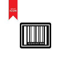 Barcode icon vector. Barcode simple design icon.