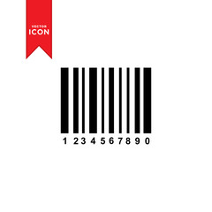 Barcode icon vector. Barcode simple design icon.