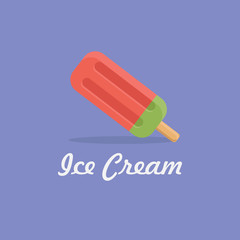vector illustration ice cream flat design icon