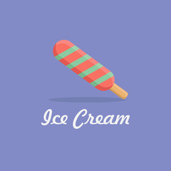 vector illustration ice cream flat design icon