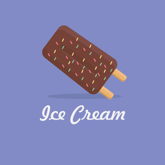 vector illustration ice cream flat design icon