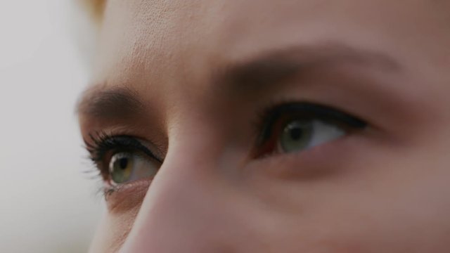 Close up portrait of beauty young beautiful woman's eye