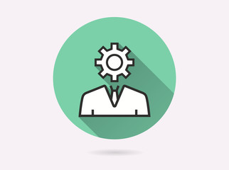 Management icon for graphic and web design.