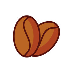 Isolated coffee beans vector design