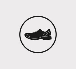 Running shoe icon. Vector illustration, flat design.