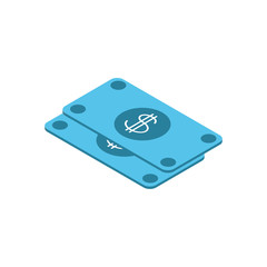 Isolated money bills vector design