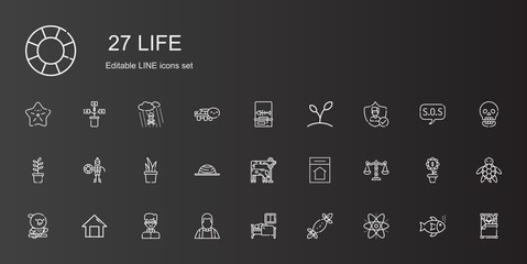 life icons set