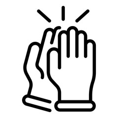 Cooking gloves icon. Outline cooking gloves vector icon for web design isolated on white background