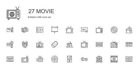 movie icons set