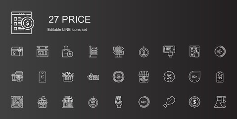 price icons set