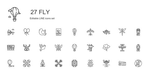 fly icons set