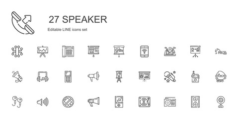 speaker icons set