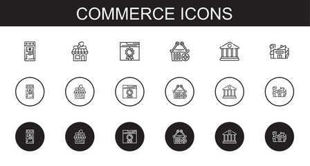 commerce icons set