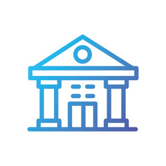 Isolated city building bank vector design